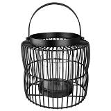 Φανάρι ArteLibre Κλουβί Μαύρο Μέταλλο 23cm