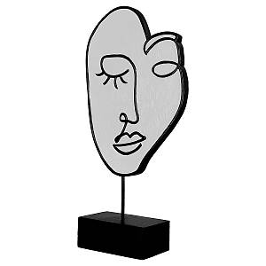 Διακοσμητικό ArteLibre Πρόσωπο Σε Βάση Μαύρο/Λευκό Polyresin 7x19x36.5cm Σε 2 Σχέδια