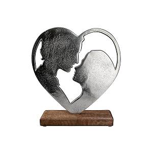 Διακοσμητικό ArteLibre Ερωτευμένοι Σε Βάση Ασημί/Φυσικό Αλουμίνιο/Ξύλο 5x16x19cm Διακοσμητικό ArteLibre Ερωτευμένοι Σε Βάση Ασημί/Φυσικό Αλουμίνιο/Ξύλο 5x16x19cm