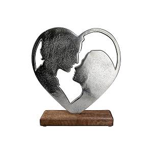 Διακοσμητικό ArteLibre Ερωτευμένοι Σε Βάση Ασημί/Φυσικό Αλουμίνιο/Ξύλο 5x16x19cm Διακοσμητικό ArteLibre Ερωτευμένοι Σε Βάση Ασημί/Φυσικό Αλουμίνιο/Ξύλο 5x16x19cm