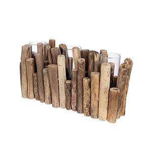 Διακοσμητικό Σύνθεση Βάζα Σε Ξύλα Φυσικό Ξύλο 11x35x20cm Διακοσμητικό Σύνθεση Βάζα Σε Ξύλα Φυσικό Ξύλο 11x35x20cm
