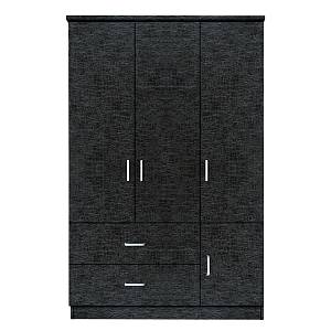 Ντουλάπα ArteLibre TUBEROSA Μαύρο Μοριοσανίδα 120x50x180cm