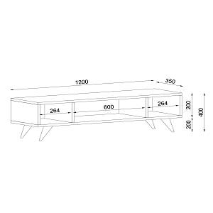 Έπιπλο Τηλεόρασης ArteLibre Samos Λευκό 120x35x40cm