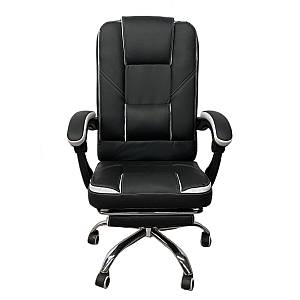 Καρέκλα Γραφείου OPTISEAT Μαύρο/Λευκό PVC/Μέταλλο 67x65x105-115cm