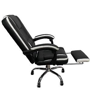 Καρέκλα Γραφείου OPTISEAT Μαύρο/Λευκό PVC/Μέταλλο 67x65x105-115cm