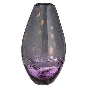 Glasart Βάζο Bulbous Feeling Γυάλινο Γκρι Violet PU H. 33 cm D. 18 cm