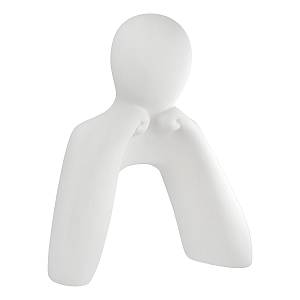 Σετ 2 τεμαχίων Φιγούρα Person Think Κεραμικό Λευκό 175X75X20Cm 175X75X20Cm