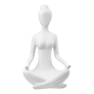 Φιγούρα Γυναίκα Meditation Πολυ Λευκό 2Τμχ 12x16x29cm
