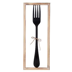 Wall Relief Vintage Cutlery Μέταλλο Μαύρο PU Pcs. Assorted 30x3x80cm