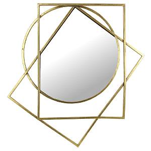 Καθρέπτης ArteLibre Χρυσό Μέταλλο 63x3x73cm