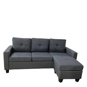 Καναπές Γωνιακός ArteLibre IDRIL Αναστρέψιμος Γκρι Ύφασμα 205x162x84cm