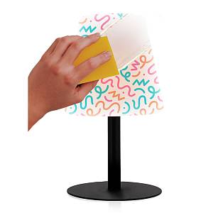 Επιτραπέζιο Φωτιστικό ArteLibre LED Φορητό MIMI Με Καπέλο Πίνακας Σημειώσεων Μαύρο/Λευκό Μέταλλο/Πλαστικό 15.5x15.5x27.5