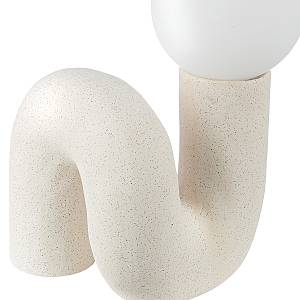 Επιτραπέζιο Φωτιστικό Organic Ceramic Beige White 18X17X30Cm 18X17X30Cm