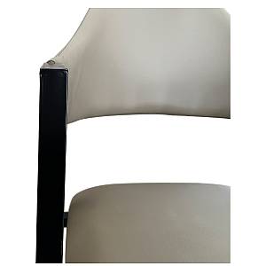 Καρέκλα Τραπεζαρίας ArteLibre SOLANA Cappuccino/Μαύρο PU/Μέταλλο 51x51x81cm