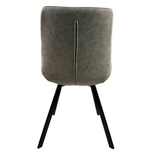 Καρέκλα Τραπεζαρίας ArteLibre MILONGA Μπεζ/Μαύρο PU/Μέταλλο 55x61x88cm