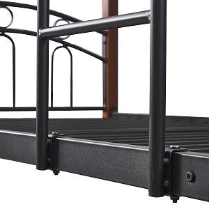 Κουκέτα ArteLibre KETCHUM Μαύρο/Καρυδί Για Στρώμα 90x190cm