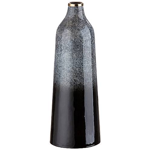 Βάζο ArteLibre Κωνικό Μαύρο/Γκρι Μέταλλο 40cm