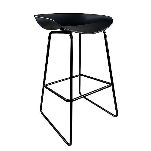 Σκαμπό Bar ArteLibre VICTORY Μαύρο PP/Μέταλλο 43x42x85cm