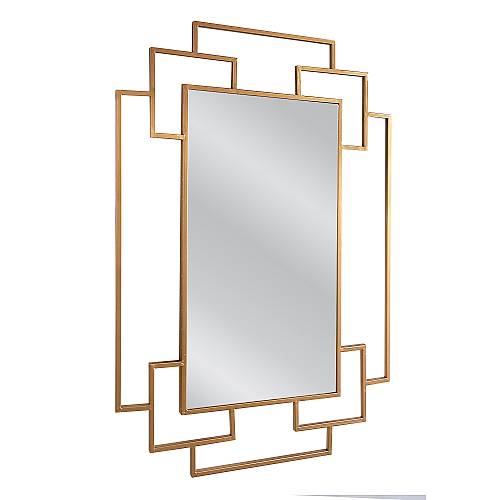 Καθρέπτης Τοίχου ArteLibre BOFUR Χρυσό Μέταλλο/Γυαλί 90x1.5x60cm