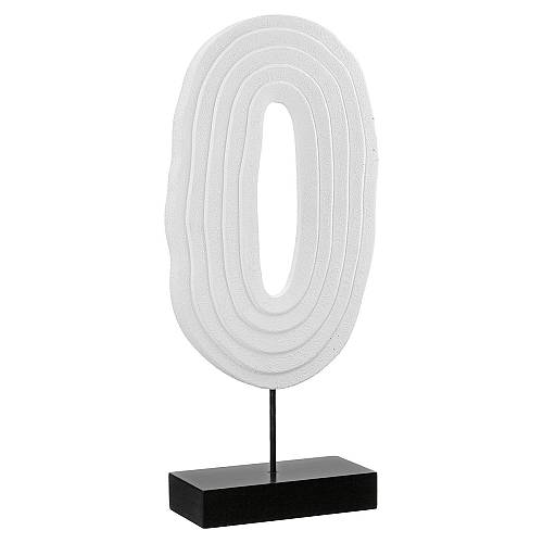 Ανάγλυφο Σταντ 'Pezzo' MDF Μαύρο/Λευκό 7.5x17.5x39.5cm