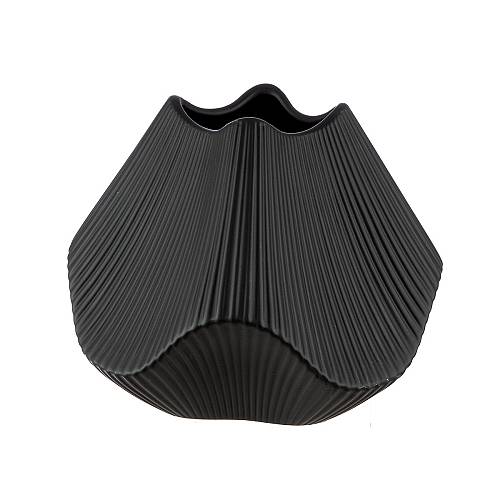Βάζο Κεραμικό Μαύρο 22X22X19Cm 22X22X19Cm