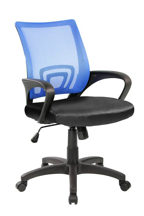 VELCO Pro Systems ΚΑΡΕΚΛΑ ΓΡΑΦΕΙΟΥ ΠΑΙΔΙΚΗ ΓΑΛΑΖΙΑ -ΜΑΥΡΗ - ΔΙΑΣΤΑΣΕΙΣ 55x49x86/96cm - ΕΠΙΦΑΝΕΙΑ: ΔΙΑΤΡΗΤΟ & PVC