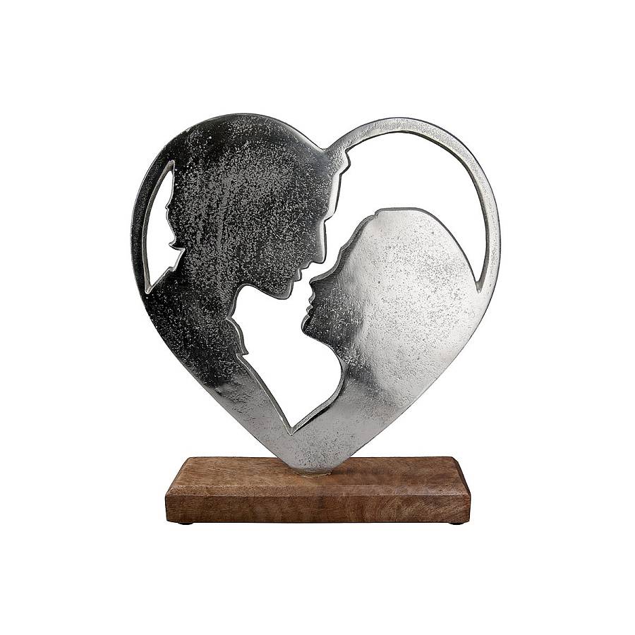 Διακοσμητικό ArteLibre Ερωτευμένοι Σε Βάση Ασημί/Φυσικό Αλουμίνιο/Ξύλο 5x16x19cm Διακοσμητικό ArteLibre Ερωτευμένοι Σε Βάση Ασημί/Φυσικό Αλουμίνιο/Ξύλο 5x16x19cm