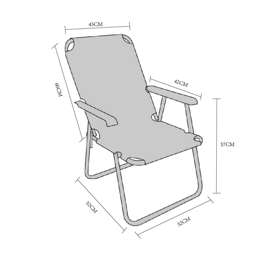 Καρέκλα Παραλίας ArteLibre Μπλε Μέταλλο/Ύφασμα 47x54x75cm