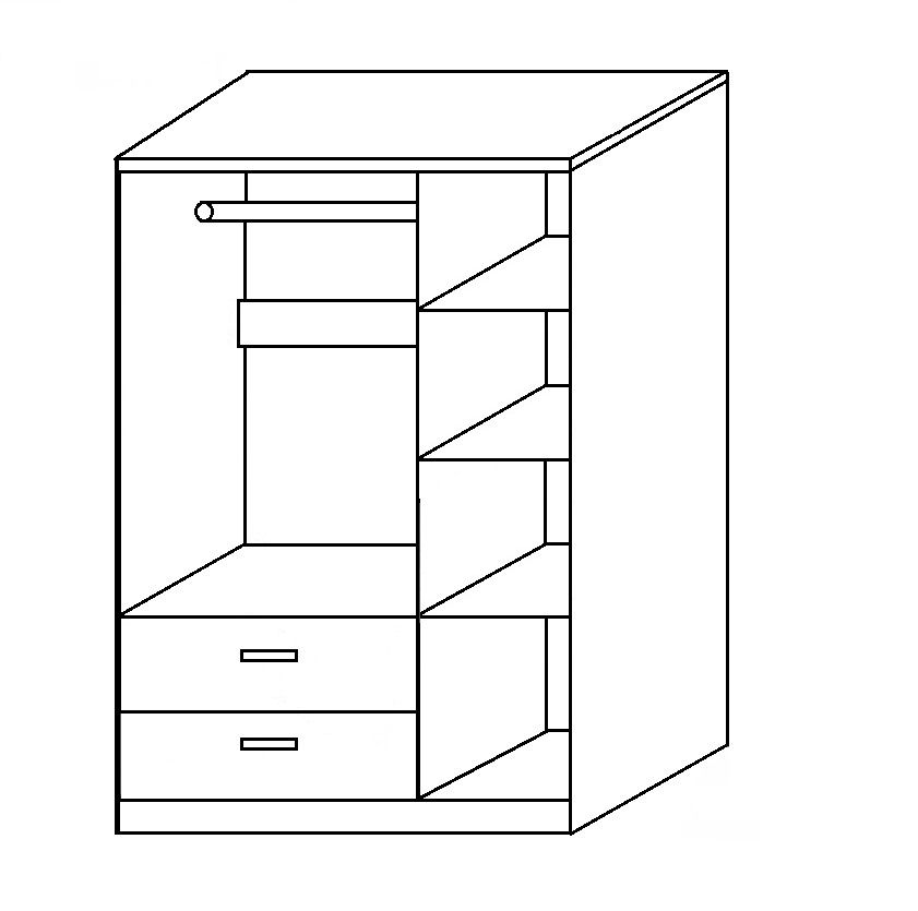 Ντουλάπα ArteLibre TUBEROSA Φυσικό Μοριοσανίδα 120x50x180cm