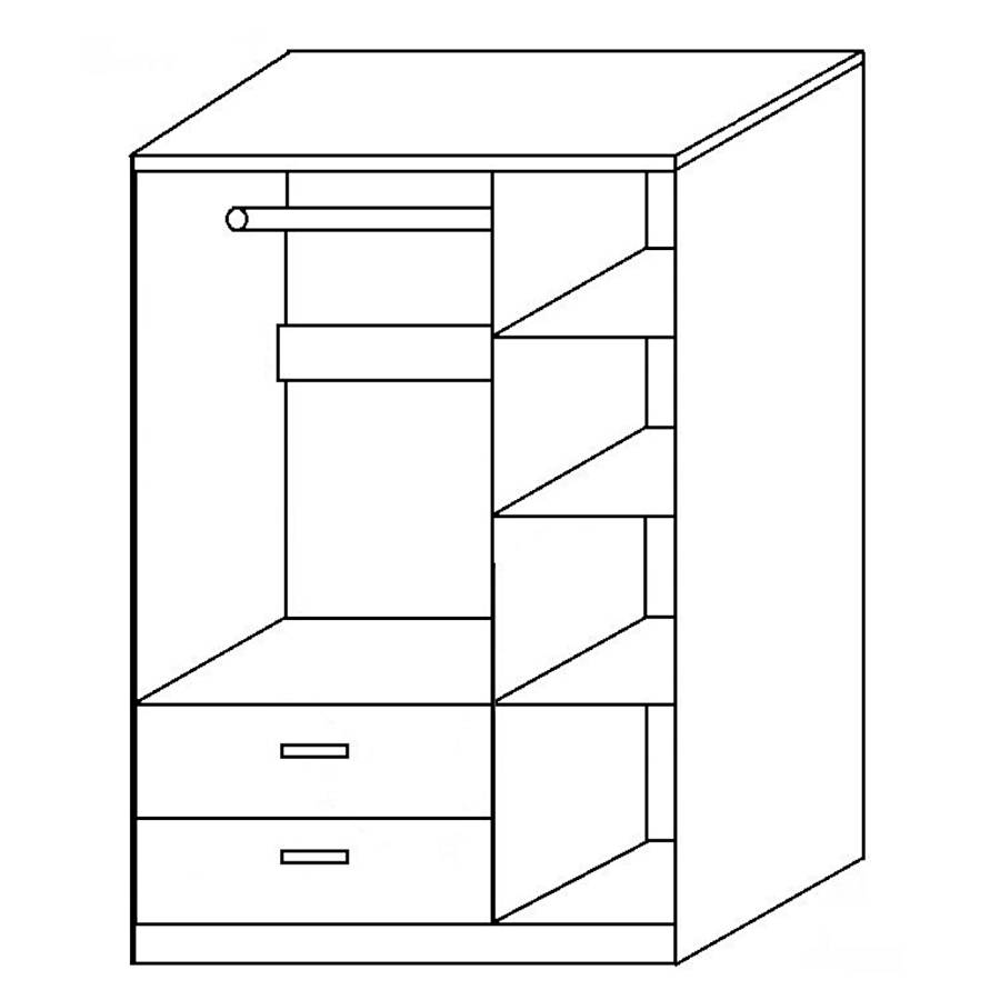 Ντουλάπα ArteLibre TUBEROSA Λευκό Μοριοσανίδα 120x50x180cm
