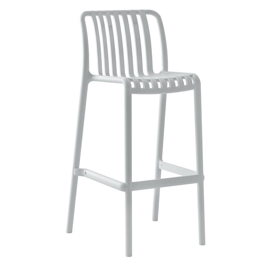 Σκαμπό Bar ArteLibre TAHITI Λευκό PP 47x38x102cm