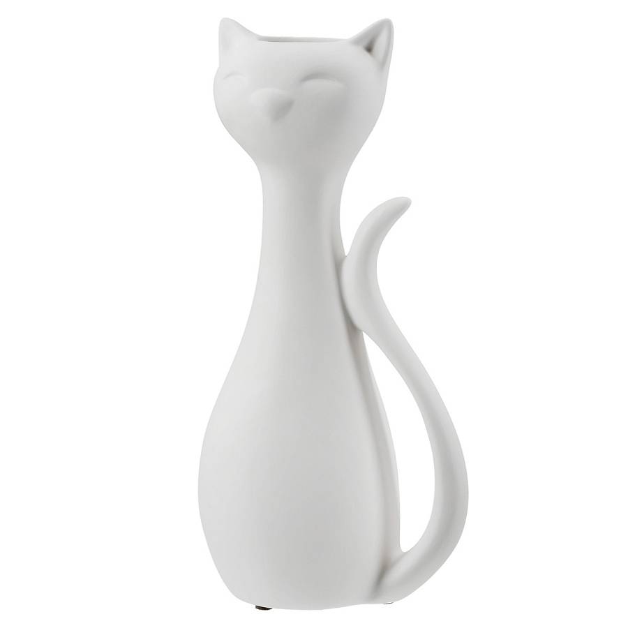 Βάζο Cat Κεραμικό Μαύρο Λευκό PU 2 Pcs. Assorted 15.5x12X34cm