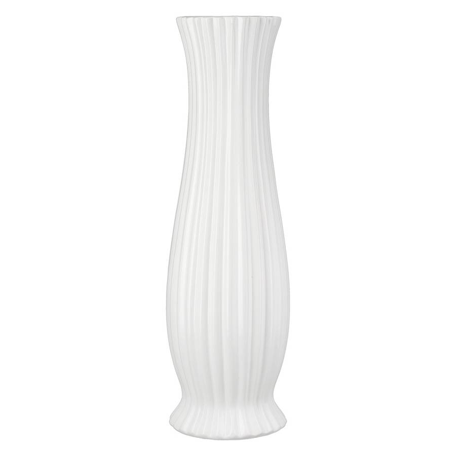 Βάζο Κεραμικό Λευκό Ποικιλία 3 φορές D13X46Cm D13X46Cm