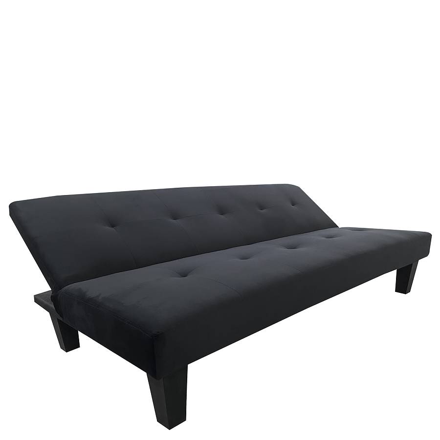 Καναπές Κρεβάτι Τριθέσιος ArteLibre NAHELE Μαύρο Ύφασμα 179x82.5x78cm