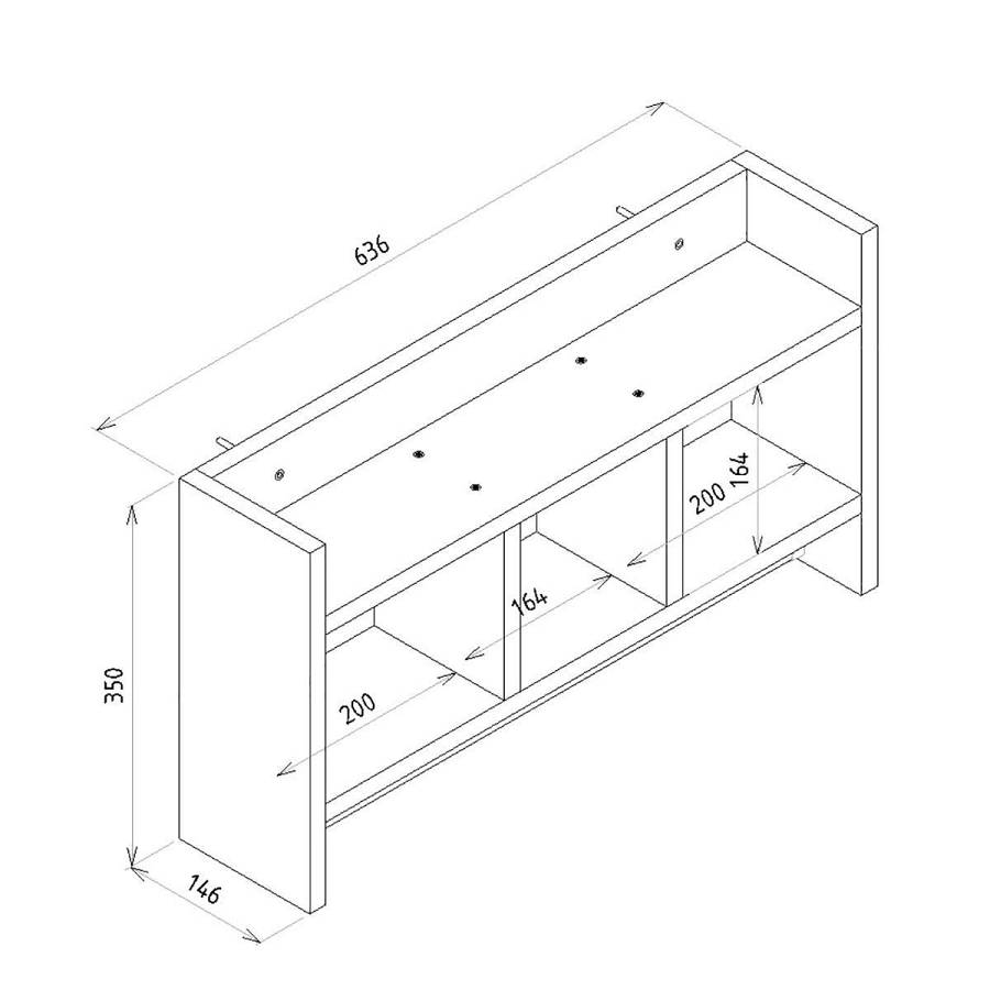 Ράφι Τοίχου ArteLibre DRAPER Φυσικό Μοριοσανίδα/Μελαμίνη 64x14x35cm