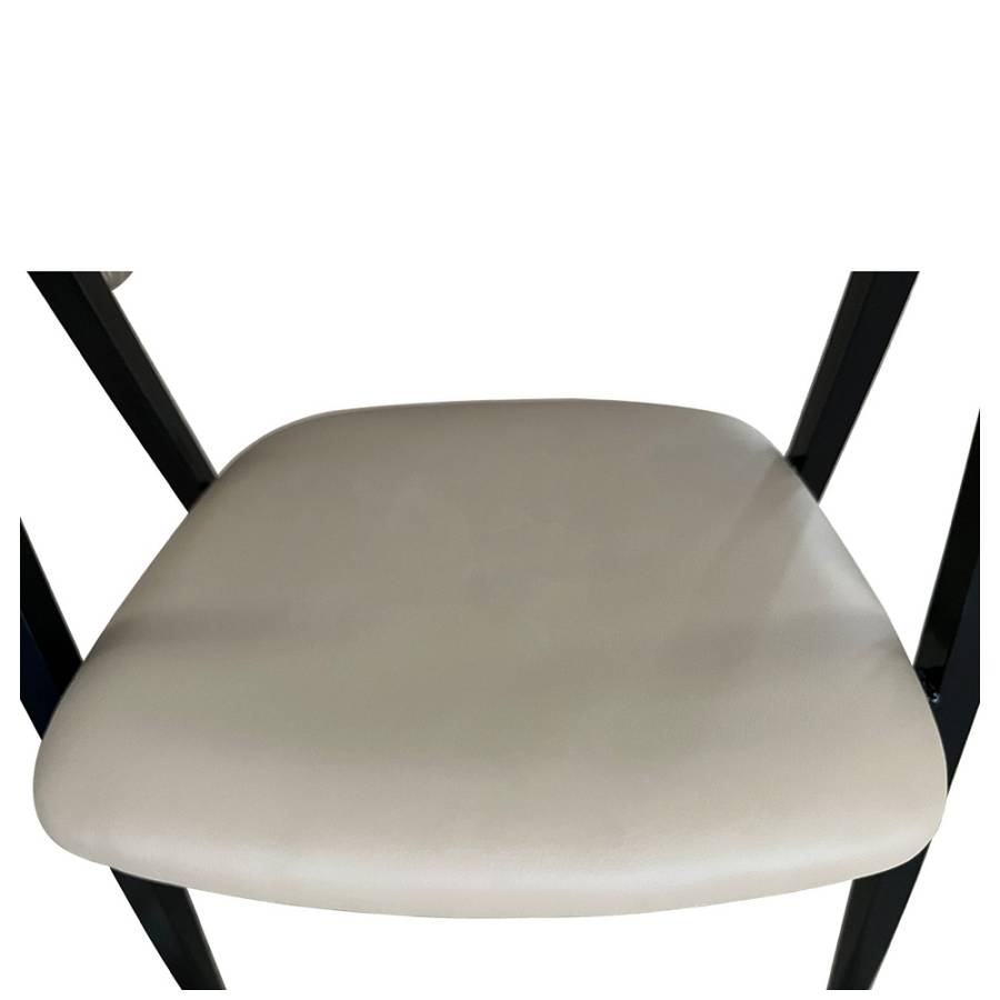 Καρέκλα Τραπεζαρίας ArteLibre SOLANA Cappuccino/Μαύρο PU/Μέταλλο 51x51x81cm