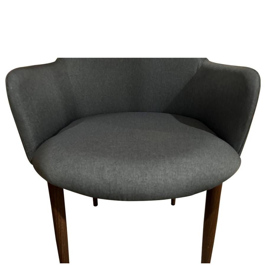 Καρέκλα Τραπεζαρίας ArteLibre LUZIA Γκρι/Καρυδί Ύφασμα/Μέταλλο 57x60x78cm