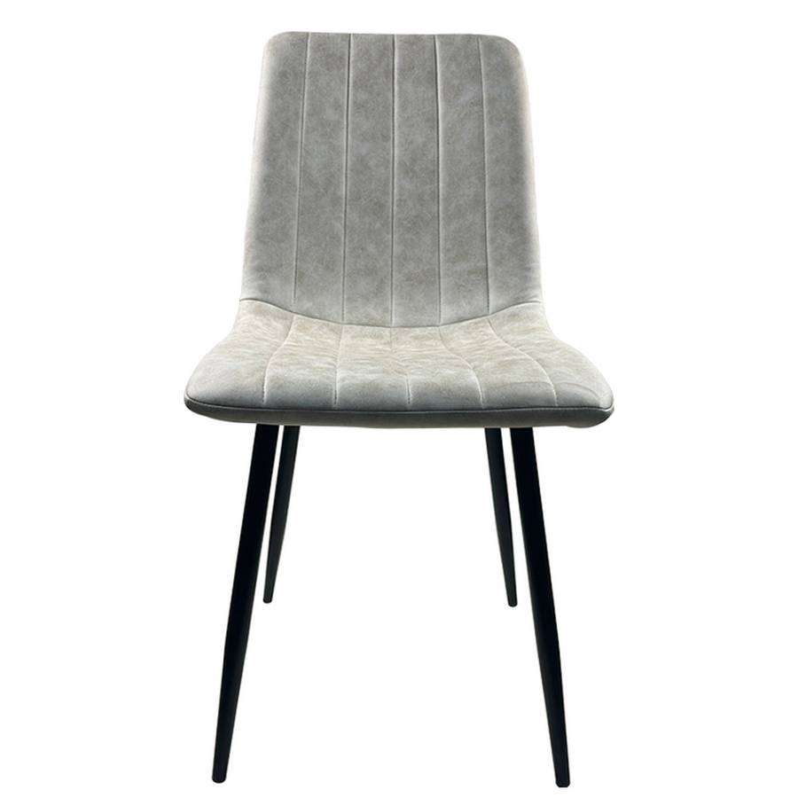 Καρέκλα Τραπεζαρίας ArteLibre YUCARIA Μπεζ/Μαύρο PU/Μέταλλο 44x55x86cm