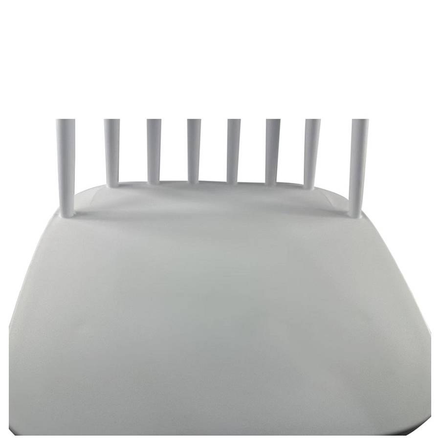 Σκαμπό Bar ArteLibre MARANTA Λευκό/Καρυδί PP/Μέταλλο 45x46x97cm