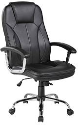 VELCO Pro Systems ΚΑΡΕΚΛΑ ΓΡΑΦΕΙΟΥ ΜΑΥΡΗ -ΔΙΑΣΤΑΣΕΙΣ: 63x69x110/118cm- ΕΠΙΦΑΝΕΙΑ PU & PVC