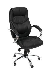VELCO Pro Systems ΠΟΛΥΘΡΟΝΑ ΓΡΑΦΕΙΟΥ ΜΑΥΡΗ ΔΙΕΥΘΥΝΤΟΥ- ΔΙΑΣΤΑΣΕΙΣ: 65x55x115/120cm ΕΠΙΦΑΝΕΙΑ PVC
